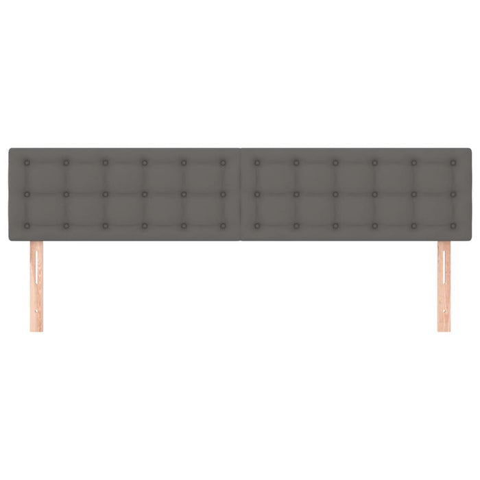 Testiera 2 pz-Set di 2 Testata-Testiera Decorativa Grigio 80x5x78/88 cm in Similpelle 379978