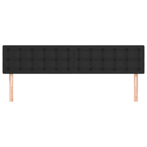 Testiera 2 pz Nero 90x5x78/88 cm in Similpelle 346504