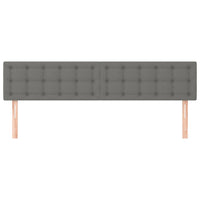 Testiere 2 pz Grigio Scuro 100x5x78/88 cm in Tessuto 346517