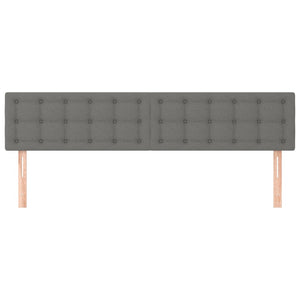 Testiere 2 pz Grigio Scuro 100x5x78/88 cm in Tessuto 346517