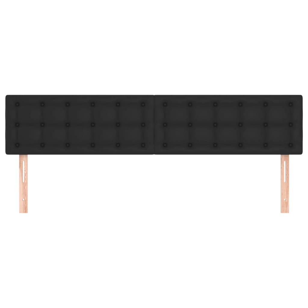 Testiere 2 pz Nere 100x5x78/88 cm in Similpelle