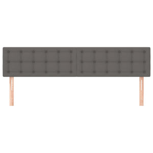 Testiere 2 pz Grigie 100x5x78/88 cm in Similpelle 346528