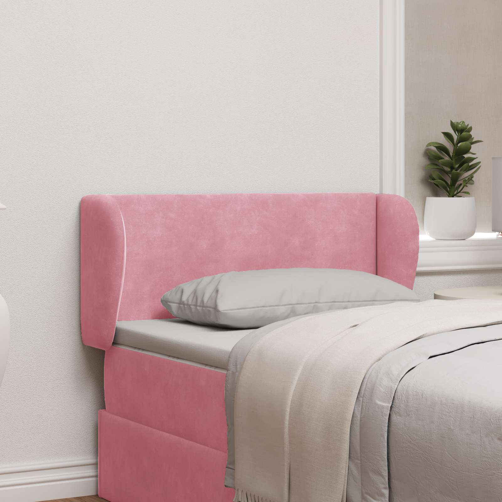 Orecchia della Testata Rosa 40 x 23 x 6 cm Velluto 346555