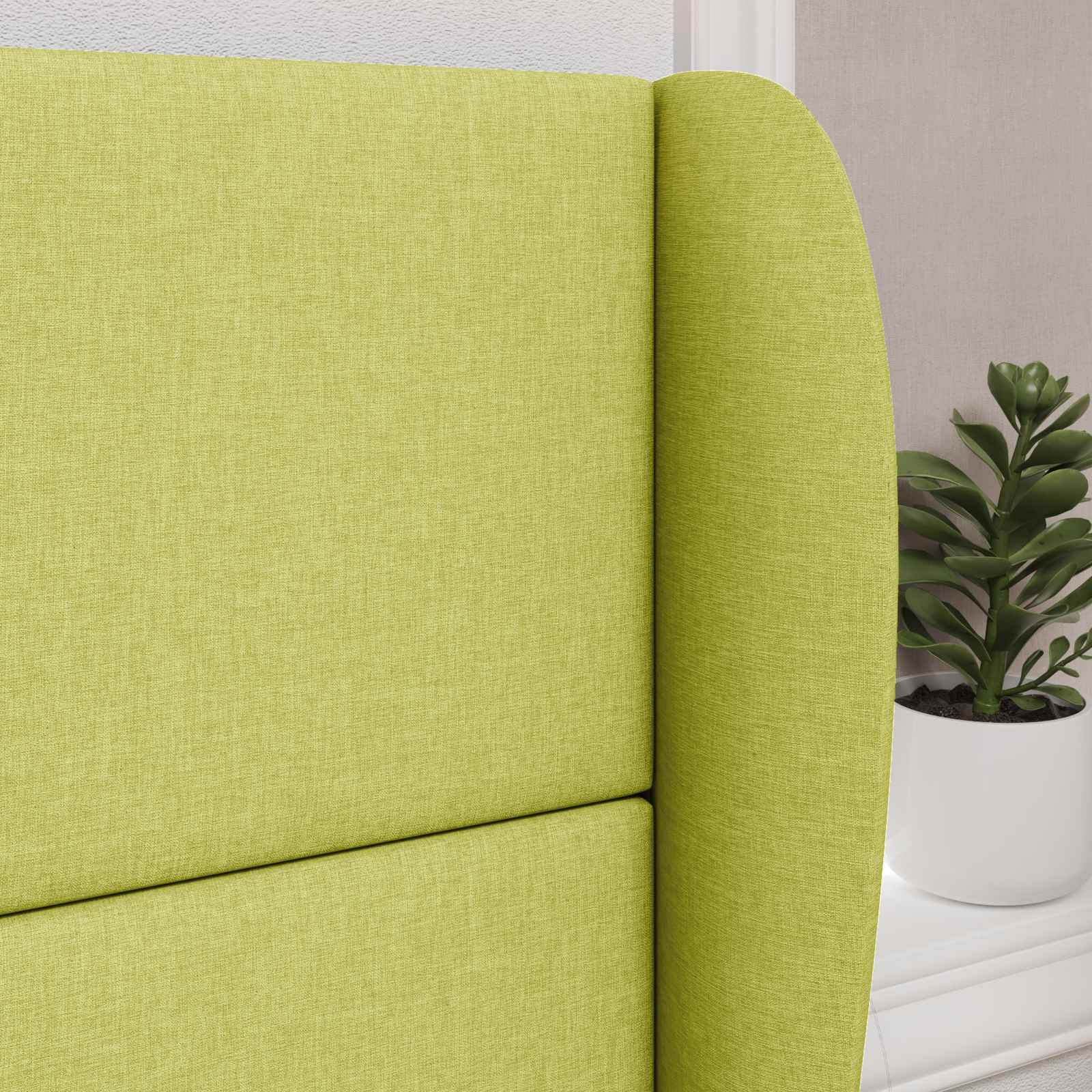 Orecchia della Testata Verde 80 x 23 x 6 cm Tessuto 346563