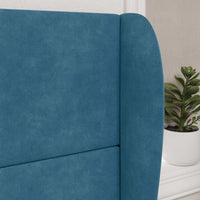 Orecchia della Testata Blu 80 x 23 x 6 cm Velluto 346574