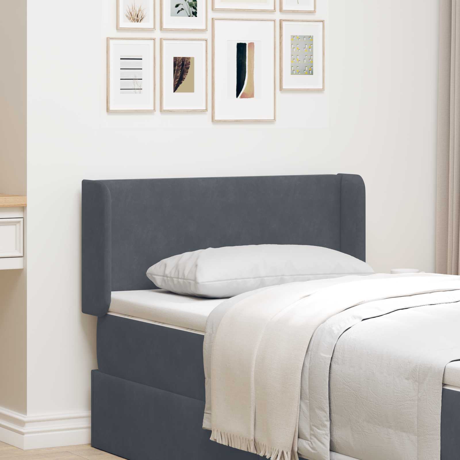 Orecchia della Testata Grigio 40,5 x 40,5 x 4 cm Velluto 346591