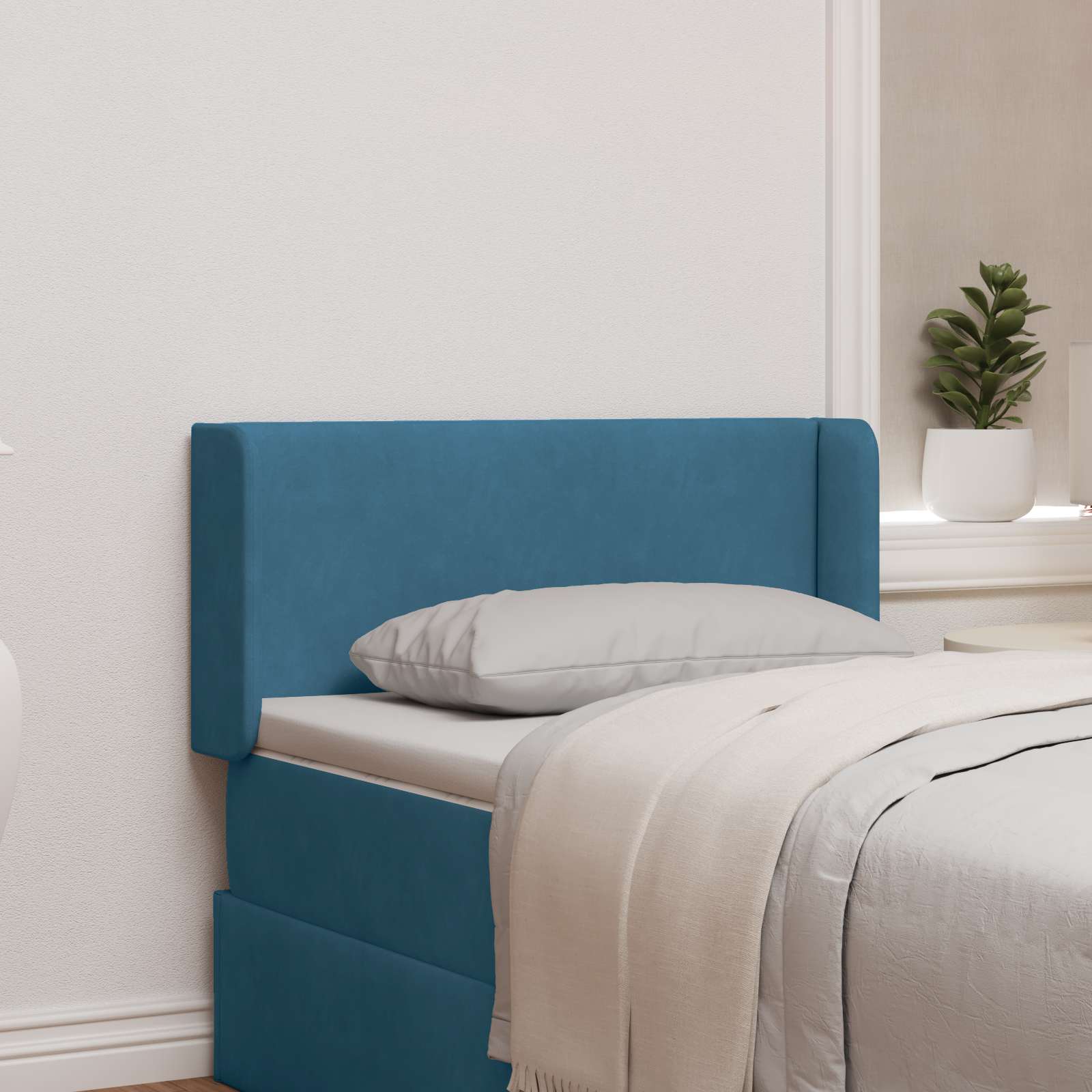 Orecchia della Testata Blu 40,5 x 40,5 x 4 cm Velluto 346594