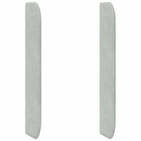 Orecchia della Testata Grigio chiaro 80 x 16 x 4 cm Velluto 346610