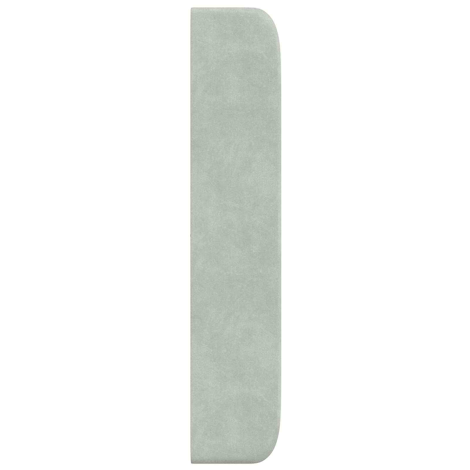 Orecchia della Testata Grigio chiaro 80 x 16 x 4 cm Velluto 346610