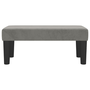 Panca Grigio Chiaro 70x30x30 cm in Velluto 346638