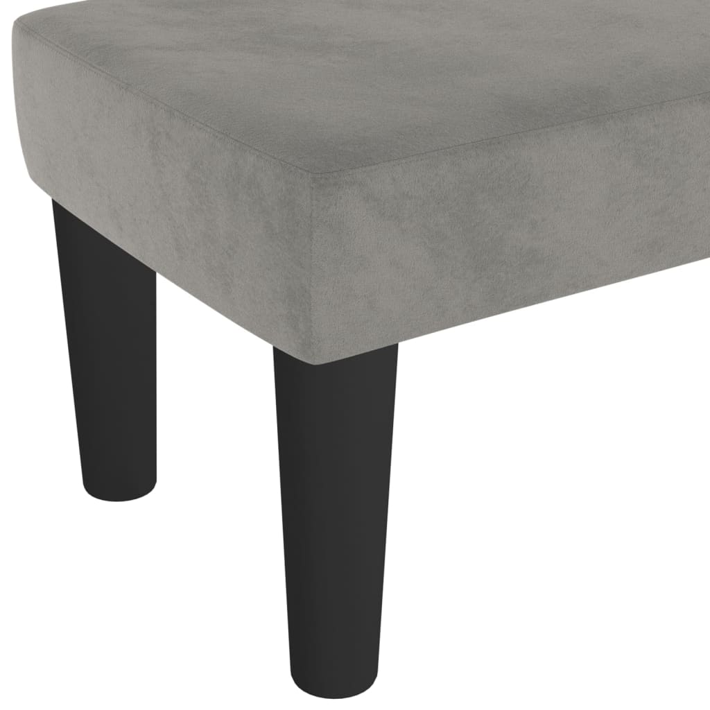 Panca Grigio Chiaro 70x30x30 cm in Velluto 346638