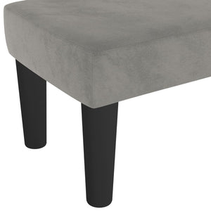 Panca Grigio Chiaro 70x30x30 cm in Velluto 346638