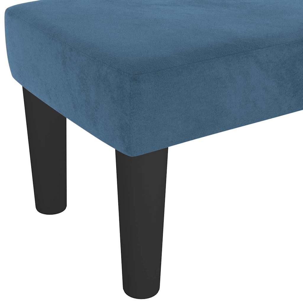 Panca-Sgabello Blu Scuro 100x30x30 cm in Velluto