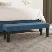 Panca-Sgabello Blu Scuro 100x30x30 cm in Velluto