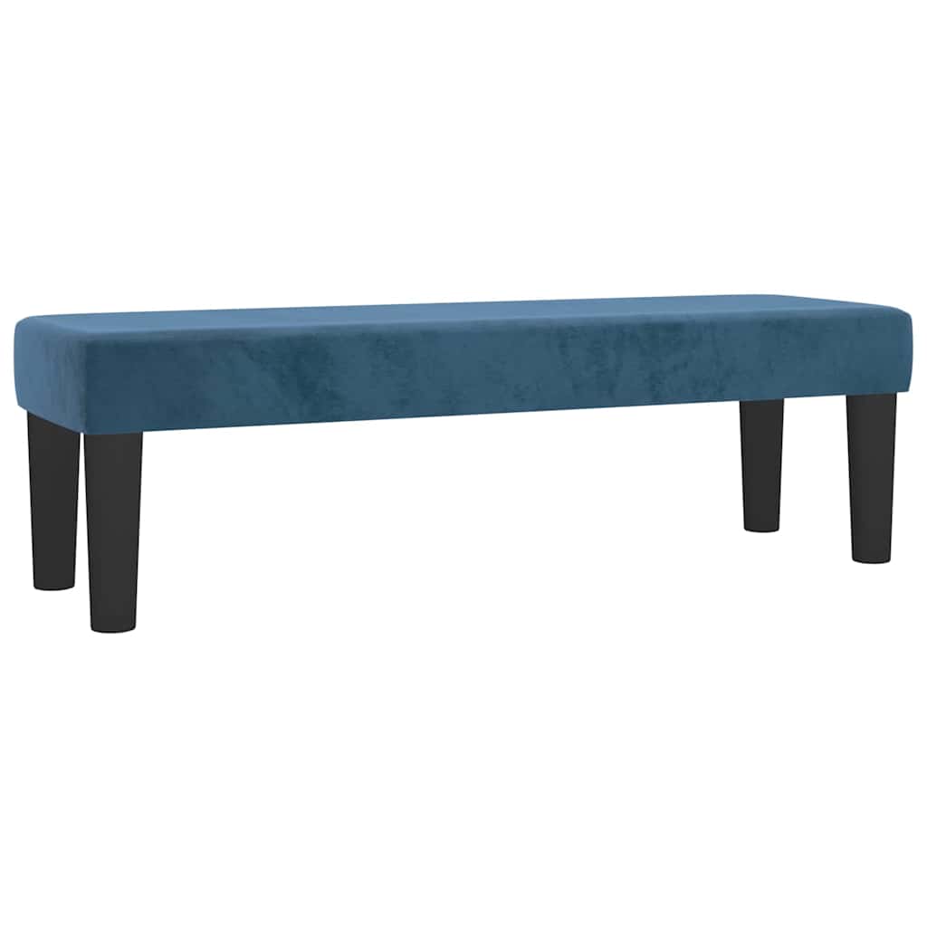 Panca-Sgabello Blu Scuro 100x30x30 cm in Velluto