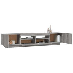 Set Mobili TV 2 pz con Luci LED-Set di 2 Credenza per TV Grigio Sonoma Legno Multistrato 559407