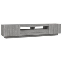 Set Mobili TV 2 pz con Luci LED-Set di 2 Credenza per TV Grigio Sonoma Legno Multistrato 559407