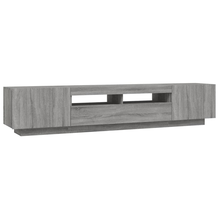 Set Mobili TV 2 pz con Luci LED-Set di 2 Credenza per TV Grigio Sonoma Legno Multistrato 559407