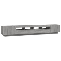 Set Mobili TV 3 pz con Luci LED-Set di 3 Credenza per TV Grigio Sonoma Legno Multistrato 158325