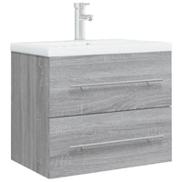 Mobile Bagno e Lavabo Integrato Grigio Sonoma Legno Multistrato cod mxl 71910