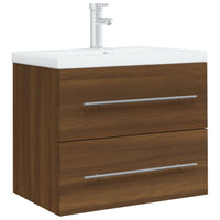 Mobile Bagno Lavabo Integrato Rovere Marrone Legno Multistrato 3120181