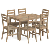 Set da Pranzo 7 pz in Legno Massello di Acacia 3106442
