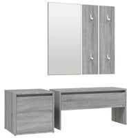 Set di Mobili da Corridoio Grigio Sonoma in Legno Multistrato cod mxl 73569