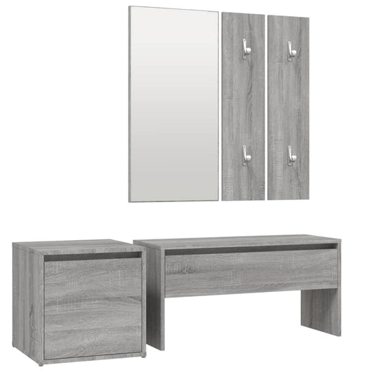 Set di Mobili da Corridoio Grigio Sonoma in Legno Multistrato 3120195