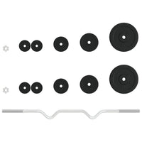 Set Bilanciere con Dischi 30 kg in Ghisa e Acciaio Cromato 93629