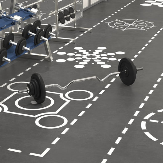 Set Bilanciere con Dischi 30 kg in Ghisa e Acciaio Cromato 93629