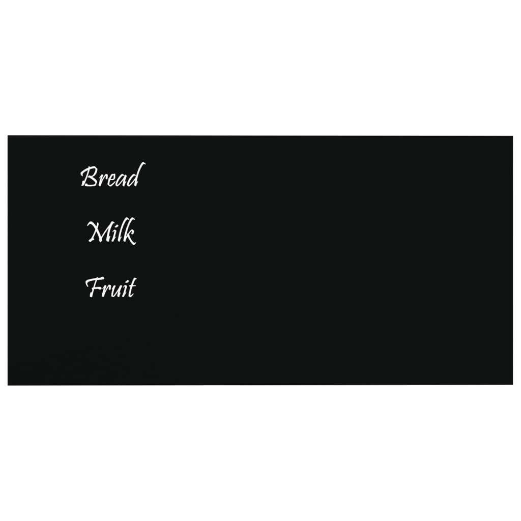 Lavagna Magnetica a Parete Nera 60x30 cm Vetro Temperato 347930