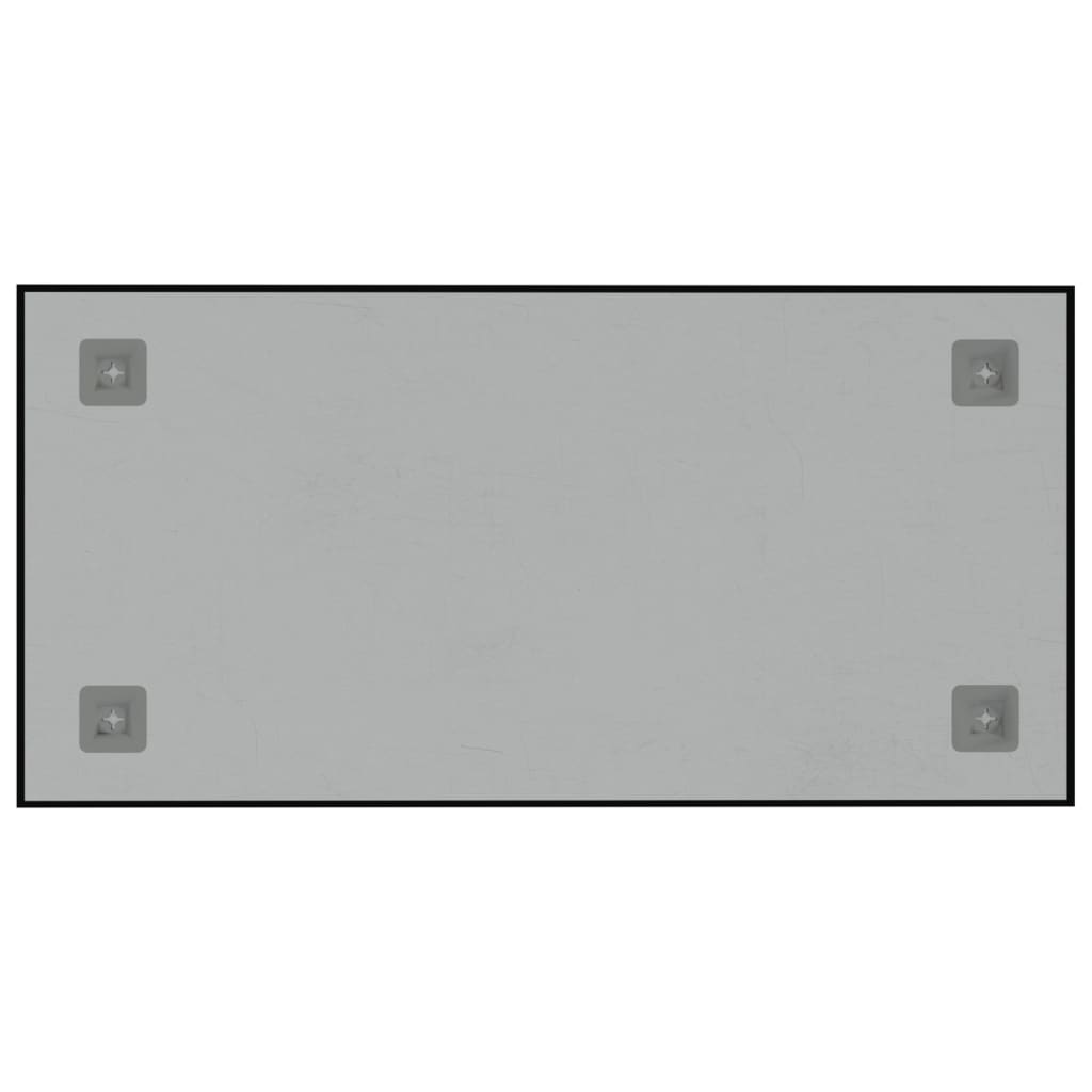Lavagna Magnetica a Parete Nera 60x30 cm Vetro Temperato 347930