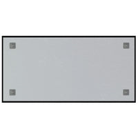 Lavagna Magnetica a Parete Nera 80x40 cm Vetro Temperato 347935