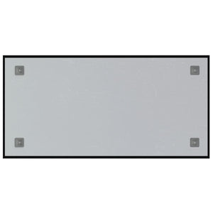 Lavagna Magnetica a Parete Nera 80x40 cm Vetro Temperato 347935