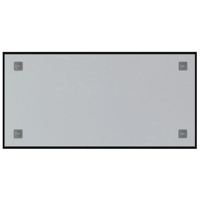 Lavagna Magnetica a Parete Nera 80x40 cm Vetro Temperato 347935