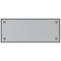 Lavagna Magnetica a Parete Nera 100x40 cm Vetro Temperato 347936