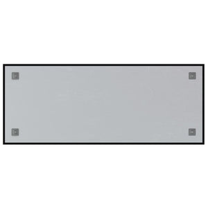 Lavagna Magnetica a Parete Nera 100x40 cm Vetro Temperato 347936