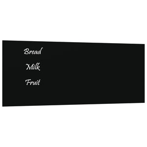 Lavagna Magnetica a Parete Nera 50x20 cm Vetro Temperato 347937