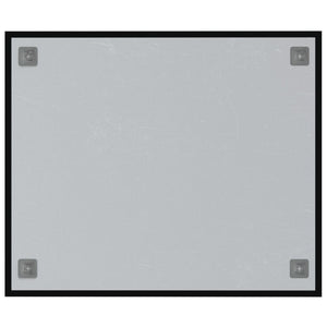 Lavagna Magnetica a Parete Nera 60x50 cm Vetro Temperato 347939