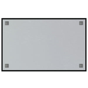Lavagna Magnetica a Parete Nera 80x50 cm Vetro Temperato 347940