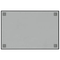 Lavagna Magnetica a Parete Nera 60x40 cm Vetro Temperato