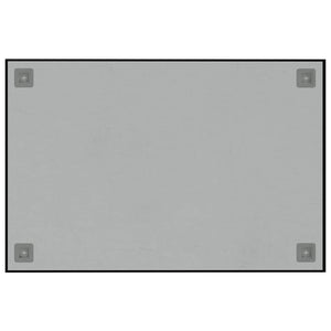 Lavagna Magnetica a Parete Nera 60x40 cm Vetro Temperato