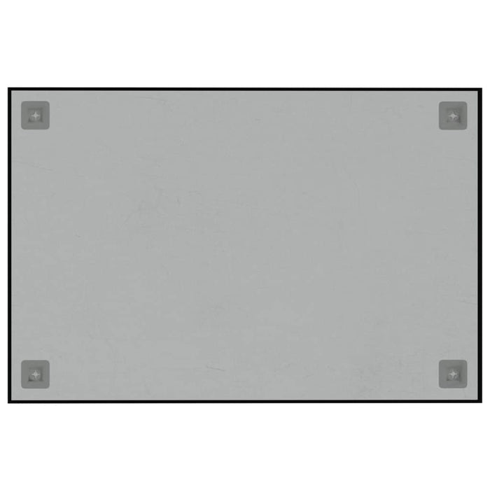 Lavagna Magnetica a Parete Nera 60x40 cm Vetro Temperato