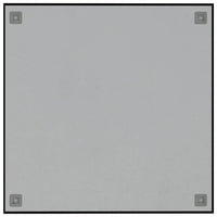 Lavagna Magnetica a Parete Nera 60x60 cm Vetro Temperato