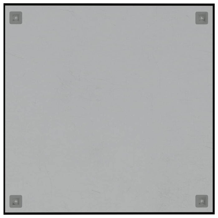 Lavagna Magnetica a Parete Nera 60x60 cm Vetro Temperato