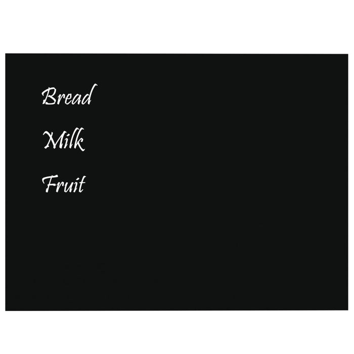 Lavagna Magnetica a Parete Nera 80x60 cm Vetro Temperato 347945