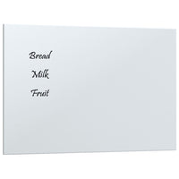 Lavagna Magnetica a Parete Bianca 40x30 cm Vetro Temperato 347948