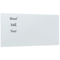 Lavagna Magnetica a Parete Bianca 80x40 cm Vetro Temperato 347954