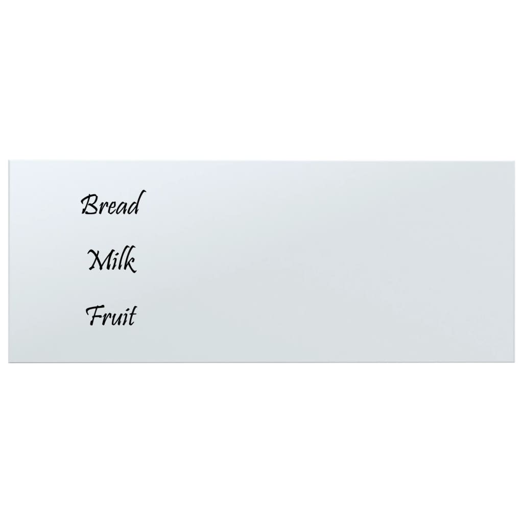 Lavagna Magnetica a Parete Bianca 50x20 cm Vetro Temperato 347956