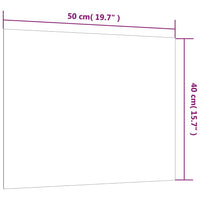 Lavagna Magnetica a Parete Bianca 50x40 cm Vetro Temperato 347957